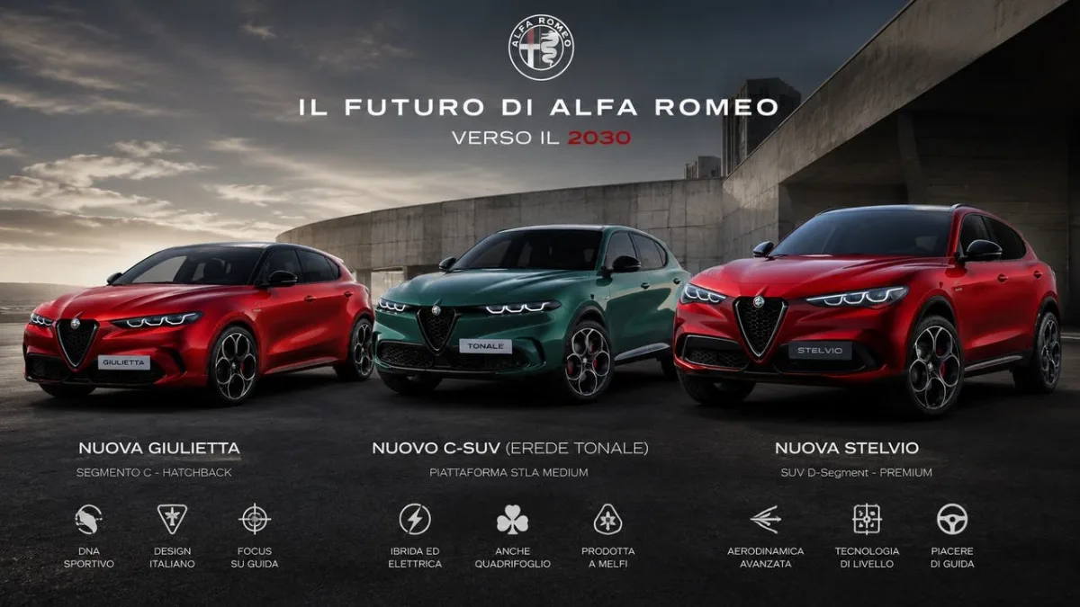 Alfa Romeo 2030: Giulietta, Tonale e Stelvio, la Nuova Era del Biscione