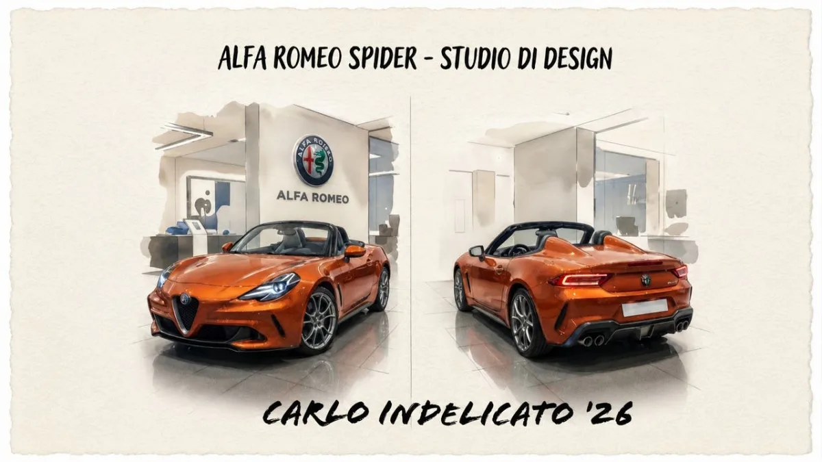 Alfa Romeo Spider, il render che alimenta il sogno degli appassionati