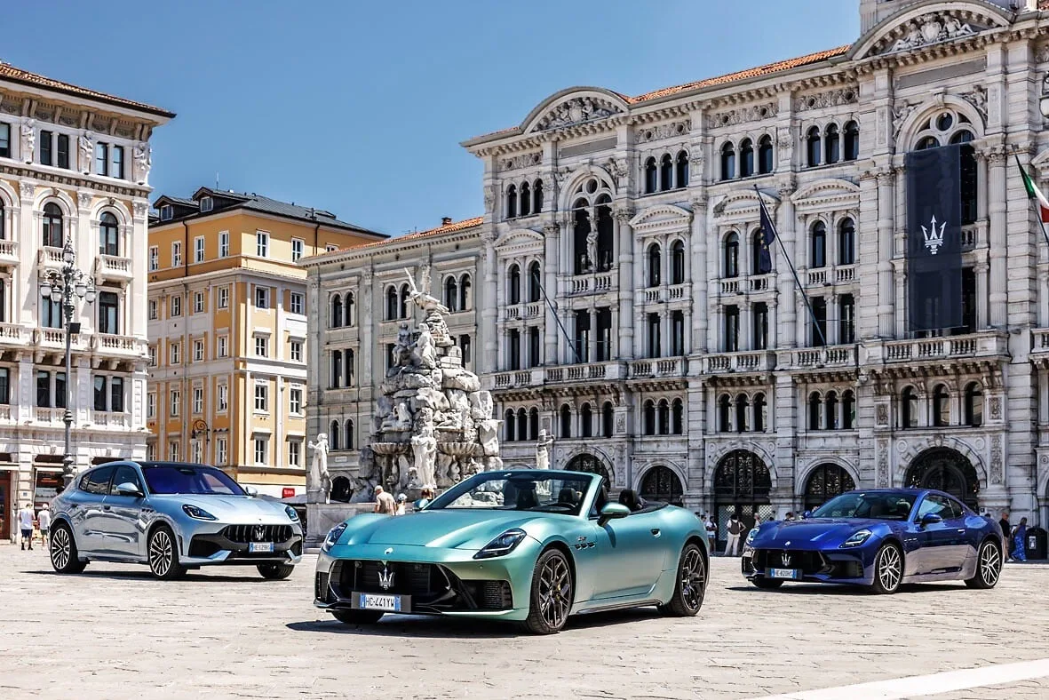 Maserati: GranTurismo, GranCabrio e Grecale brillano tra le strade di Trieste
